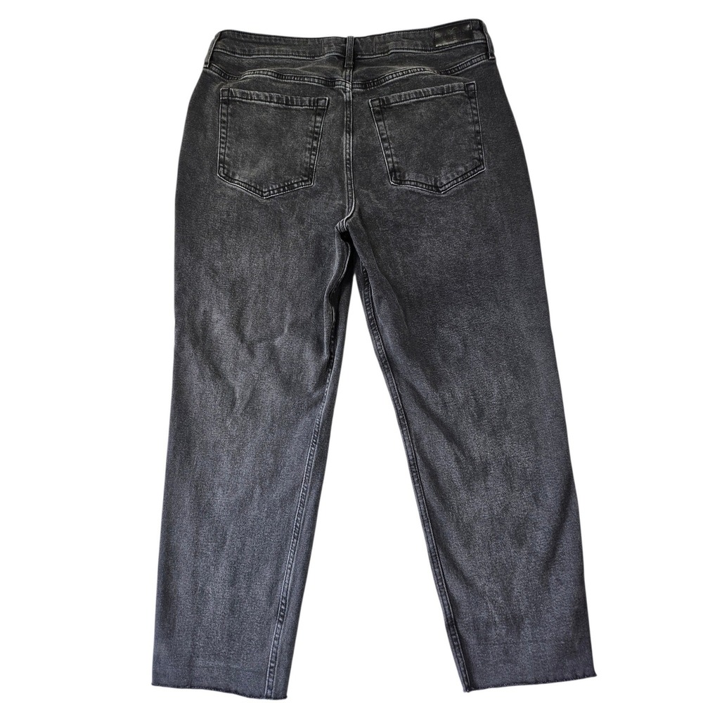 Hollister Ultra High Rise Mom Jeans Size‎ 13S Short Grey Washed Black Denim